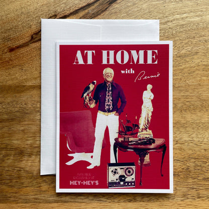 Bernie Sanders At Home funny greeting card