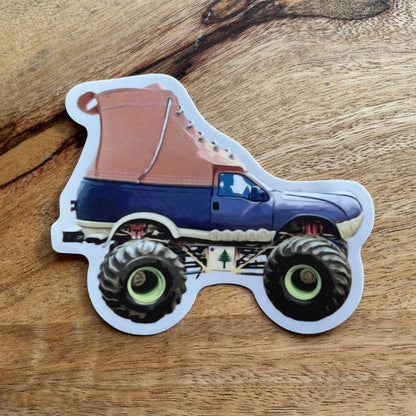 Bean Boot Monster Trucker sticker
