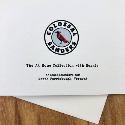 Bernie Sanders At Home funny greeting card