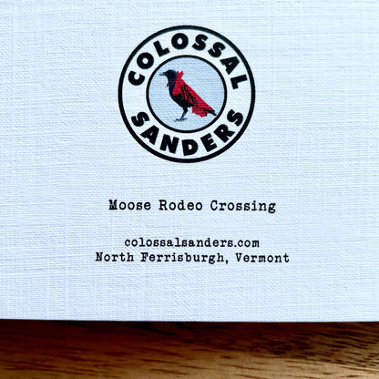 Moose Rodeo Crossing Sign funny animal greeting card