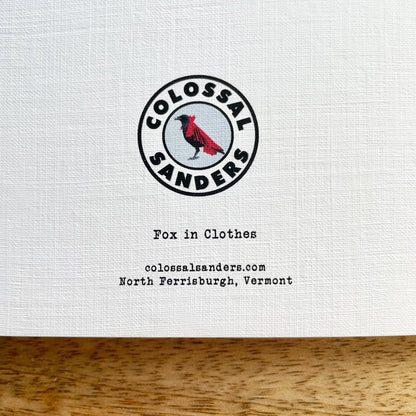 Fox in Clothes funny animal greeting card