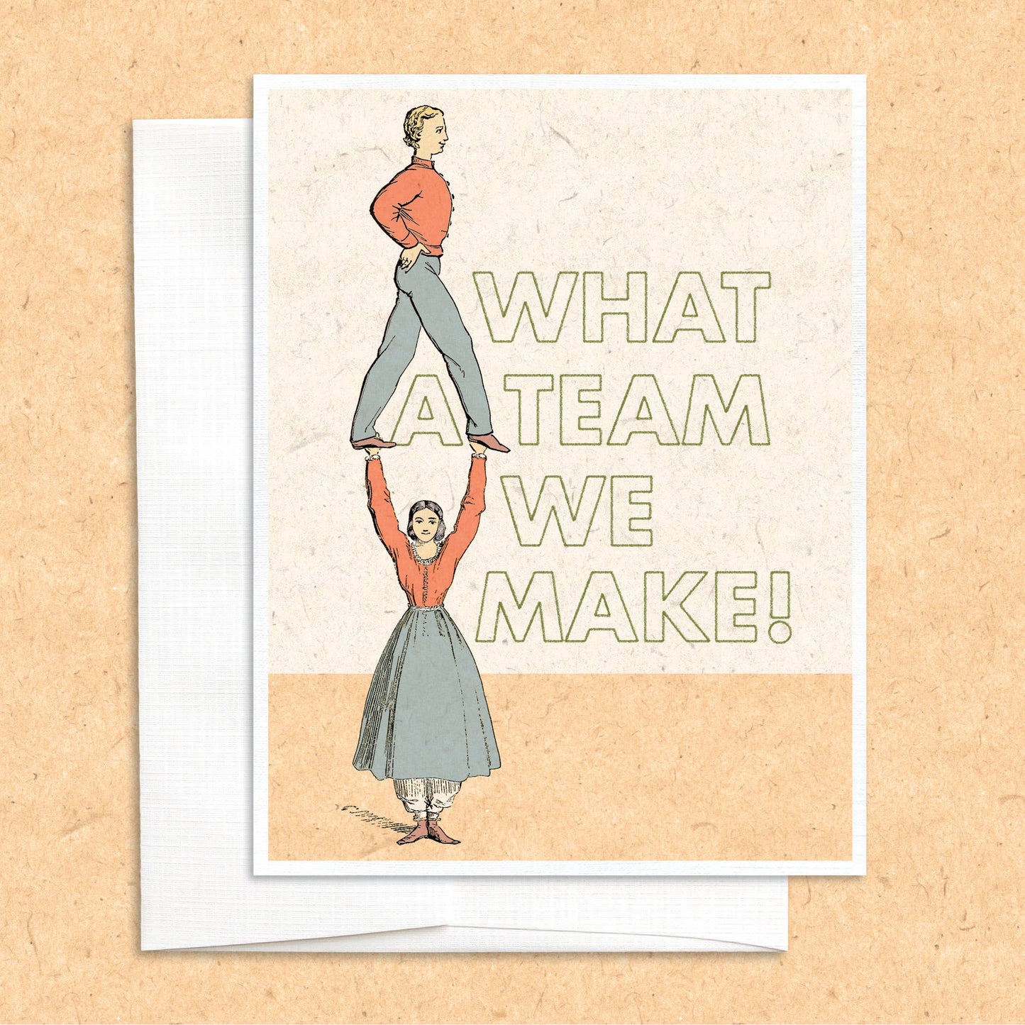 What a Team We Make funny anniversary greeting card