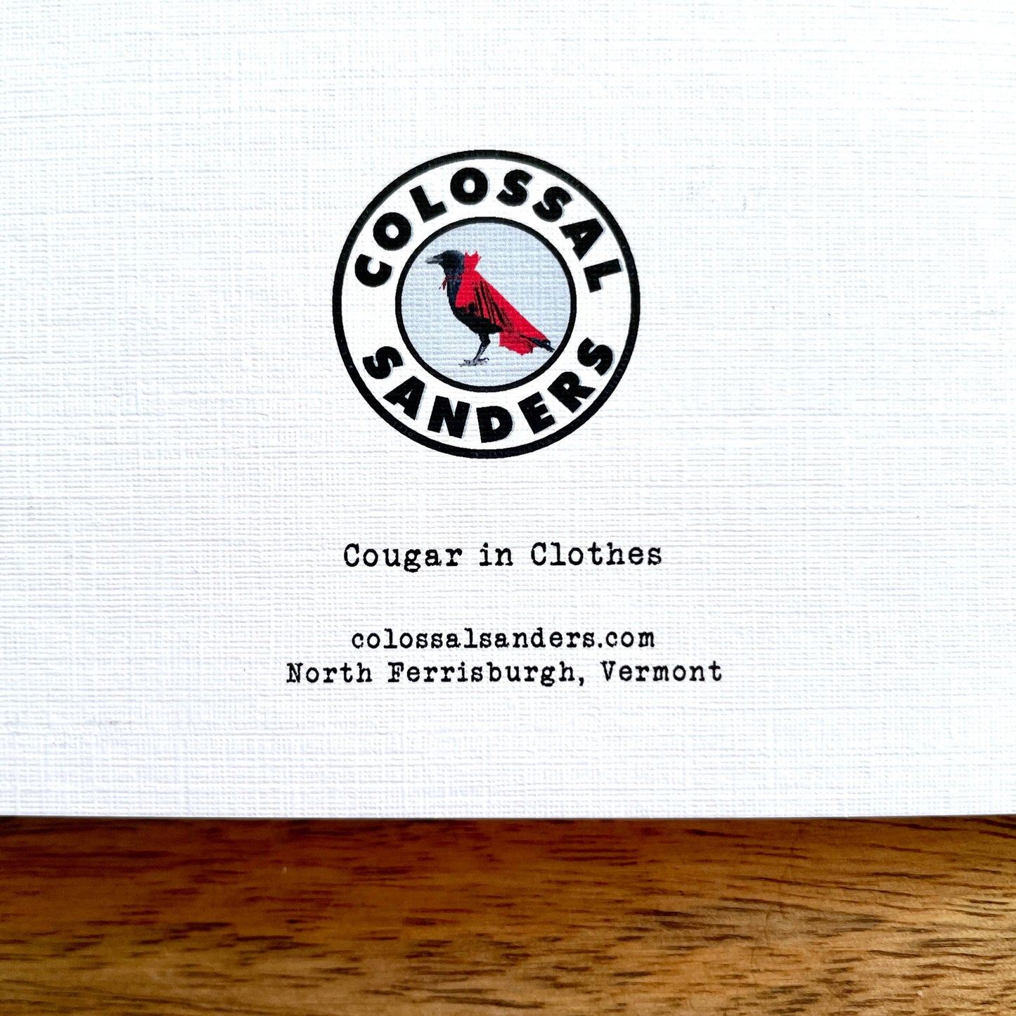 Lady Cougar in Clothes funny animal greeting card