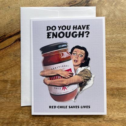 Red Chile funny greeting card