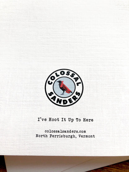 Barn Owl Wouldn't Hoot funny bird greeting card