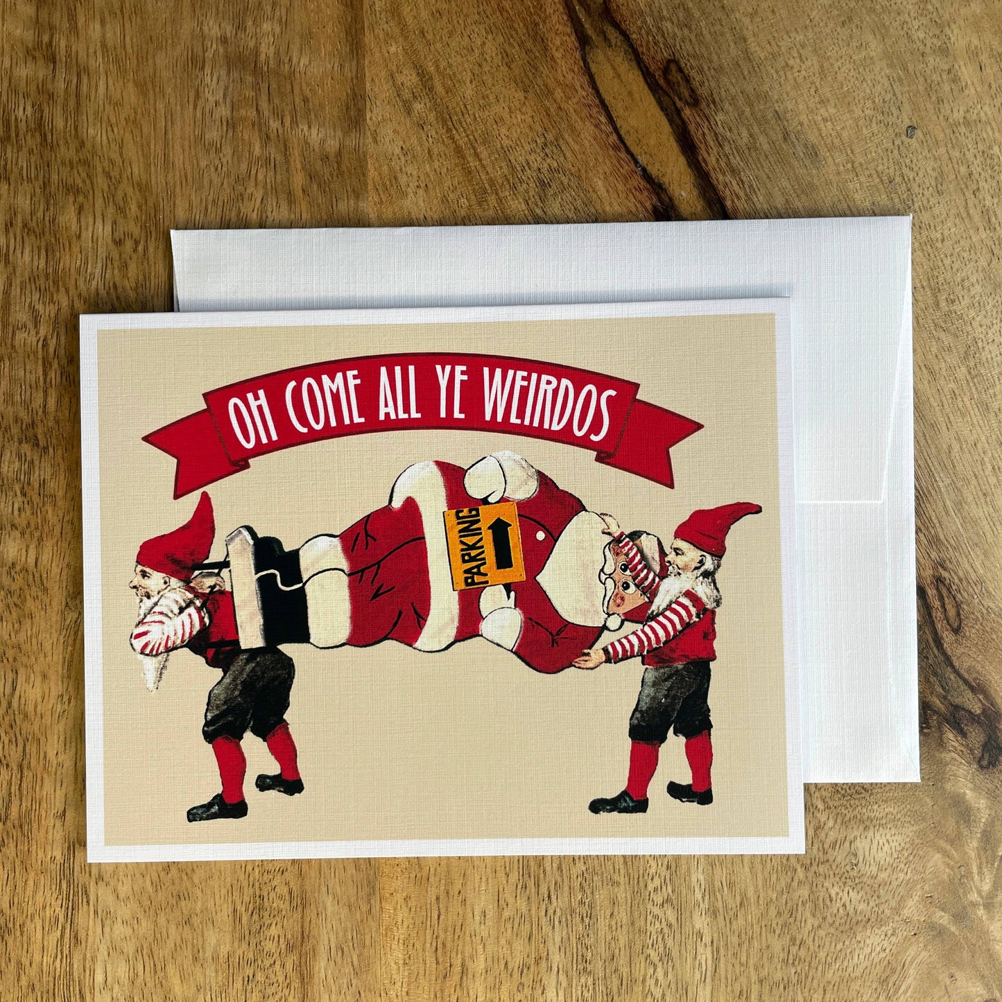 Oh Come All Ye Weirdos funny Holiday Card