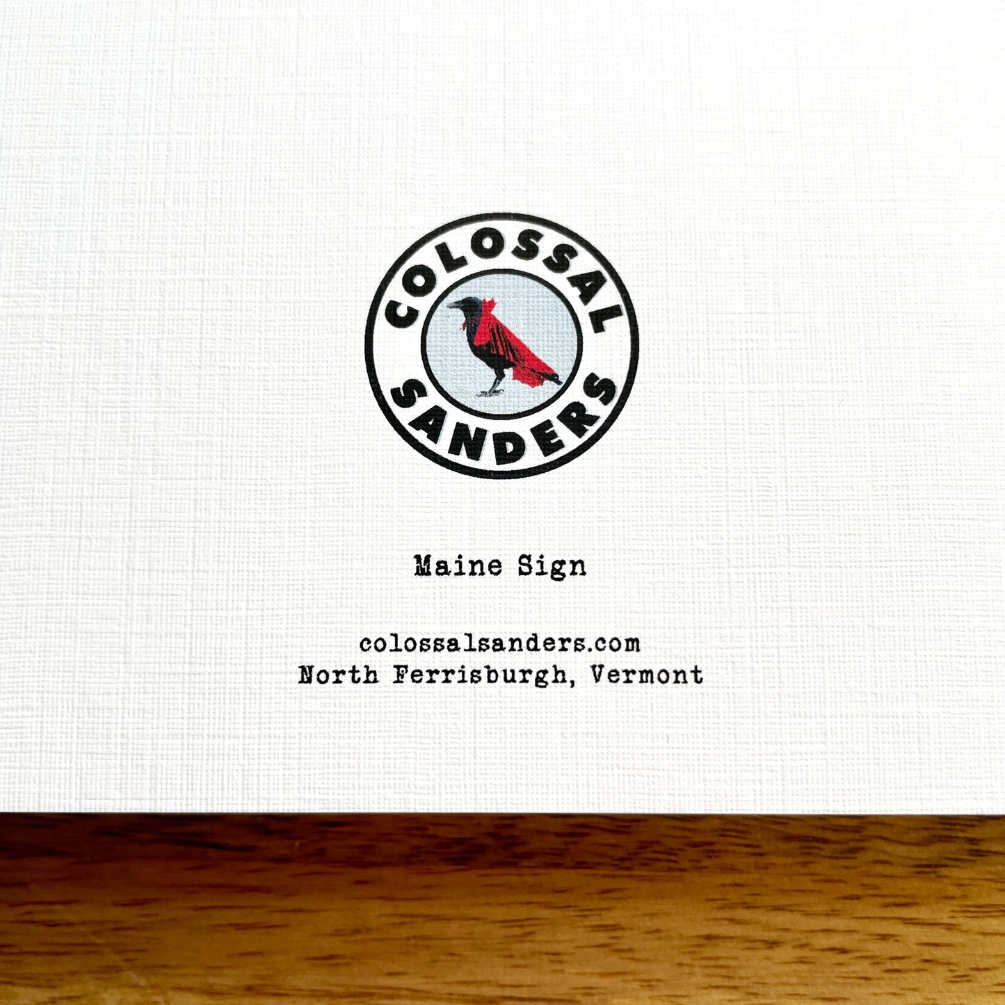 Maine Sign quirky greeting card